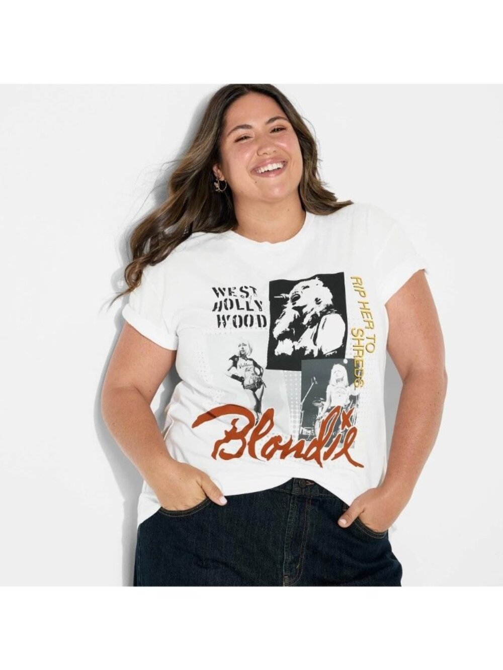 NWT Women's Blondie Short Sleeve Graphic T-Shirt - White 2X